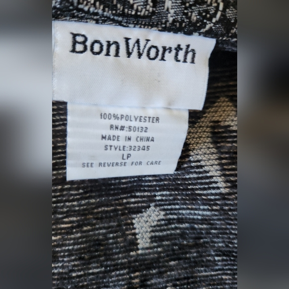 BONWORTH Women's Vintage Blue Gray Embroidered Floral Zip Closure Jacket - Picture 4 of 7